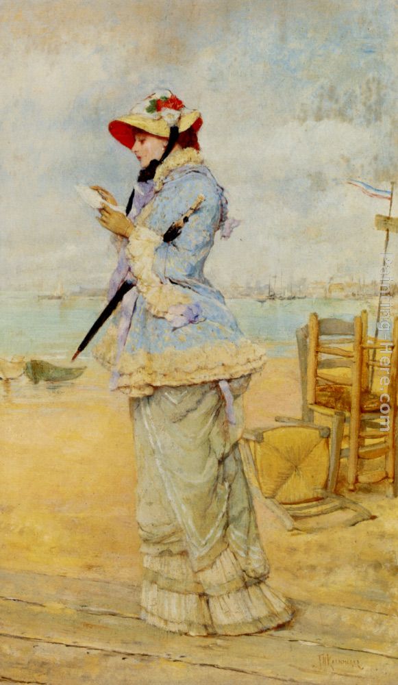 Lady by the Sea painting - Frederick Hendrik Kaemmerer Lady by the Sea art painting